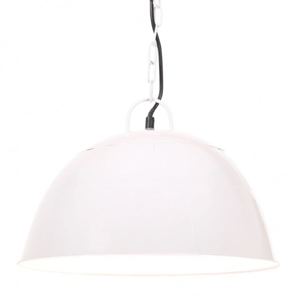 Candeeiro suspenso vintage indust. redondo 25 W 41 cm E27 branco M 3