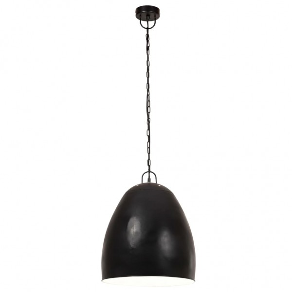 Candeeiro suspenso industrial redondo 25 W 42 cm E27 preto M 3