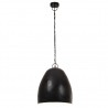 Candeeiro suspenso industrial redondo 25 W 42 cm E27 preto 3