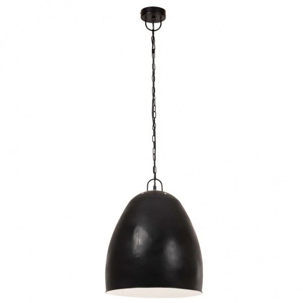 Candeeiro suspenso industrial redondo 25 W 42 cm E27 preto M 4