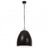 Candeeiro suspenso industrial redondo 25 W 42 cm E27 preto 4