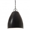 Candeeiro suspenso industrial redondo 25 W 32 cm E27 preto 2