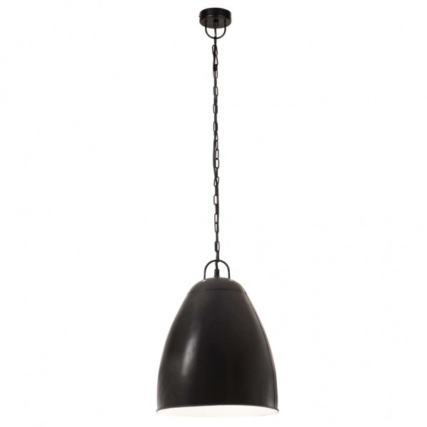 Candeeiro suspenso industrial redondo 25 W 32 cm E27 preto M 3