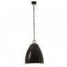 Candeeiro suspenso industrial redondo 25 W 32 cm E27 preto 4
