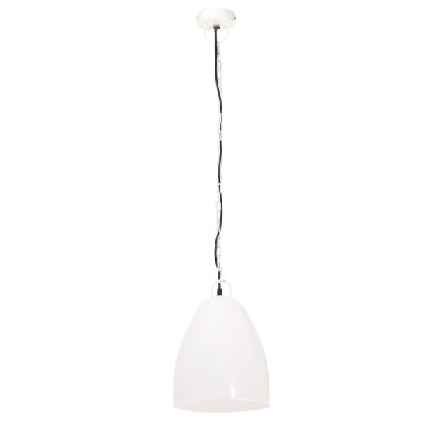 Candeeiro teto industrial redondo 25 W 32 cm E27 branco M 4