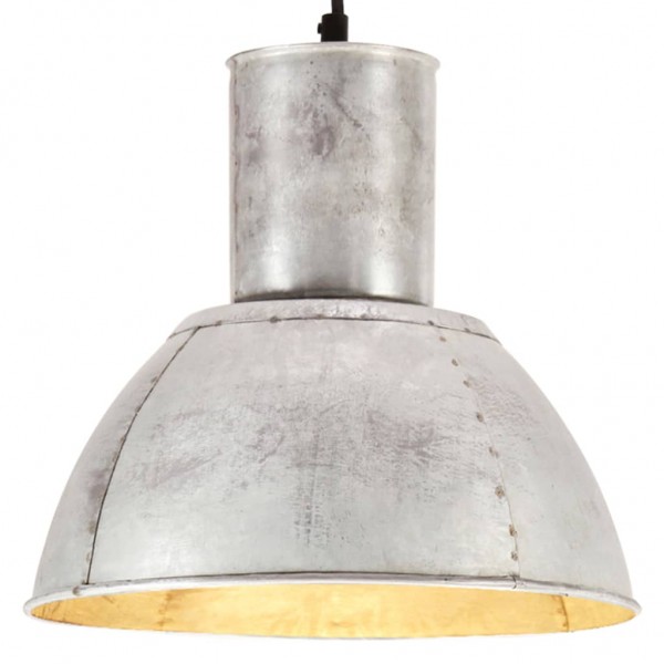 Lámpara colgante redonda 25 W plateada 28.5 cm E27 D