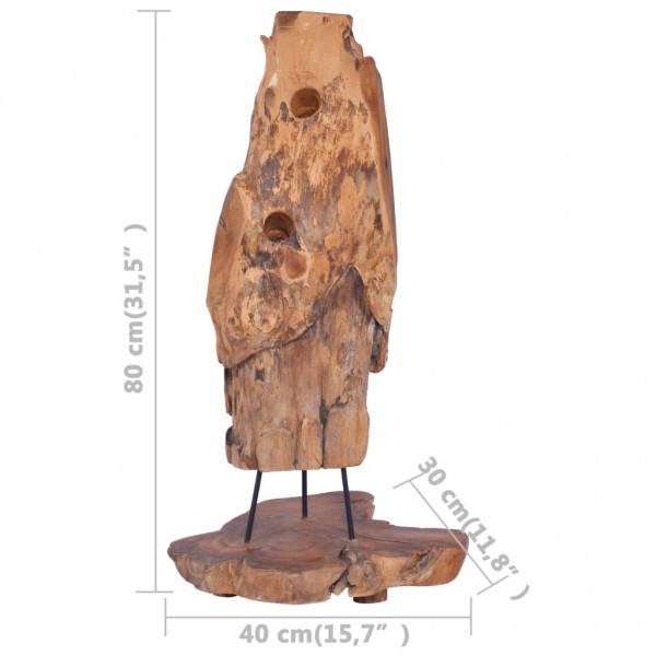 Botellero para 8 botellas madera maciza de teca 40x30x80 cm M 3