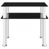 Mesa auxiliar vidrio templado negra 45x50x45 cm 2