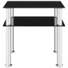 Mesa auxiliar vidrio templado negra 45x50x45 cm 3