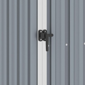 Cobertizo de jardín gris acero galvanizado 87x98x159 cm H