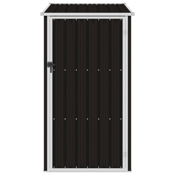 Abrigo de jardim 87x98x159 cm aço galvanizado castanho M 3