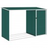 Abrigo de lenha para jardim 245x98x159 cm aço galvanizado verde 1