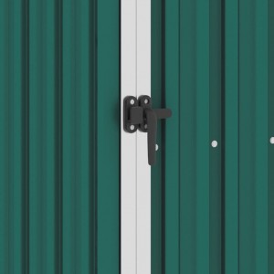 Abrigo de lenha para jardim 245x98x159 cm aço galvanizado verde H