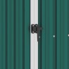 Cobertizo jardín de leña acero galvanizado verde 245x98x159 cm 2