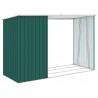Cobertizo jardín de leña acero galvanizado verde 245x98x159 cm 5