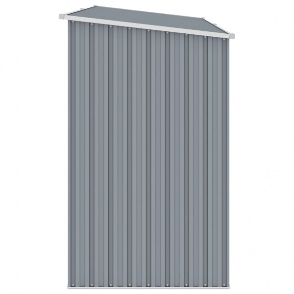 Abrigo de lenha jardim 245x98x159 cm aço galvanizado cinzento M 4