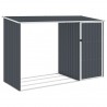 Abrigo de lenha jardim 245x98x159cm aço galvanizado antracite 1