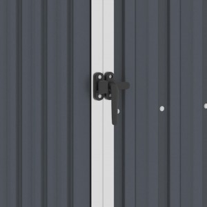 Cobertizo jardín leña antracita acero galvanizado 245x98x159cm H