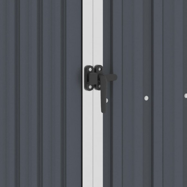 Abrigo de lenha jardim 245x98x159cm aço galvanizado antracite M 2