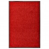 Tapete de porta lavável 60x90 cm vermelho 1