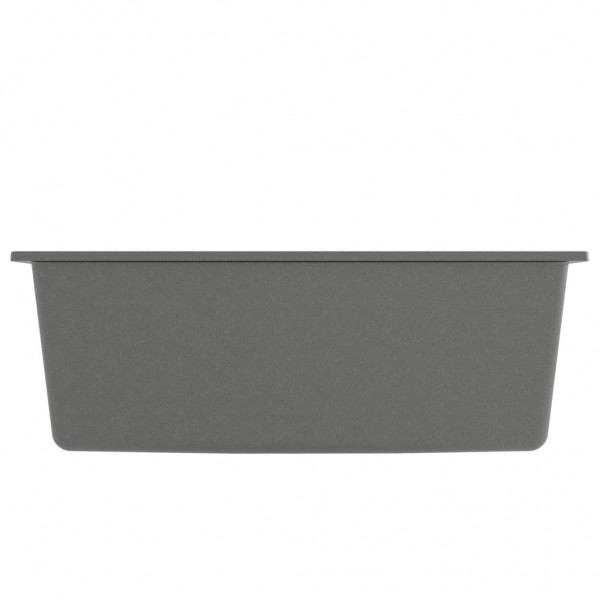 Fregadero de cocina con rebosadero granito gris M 5