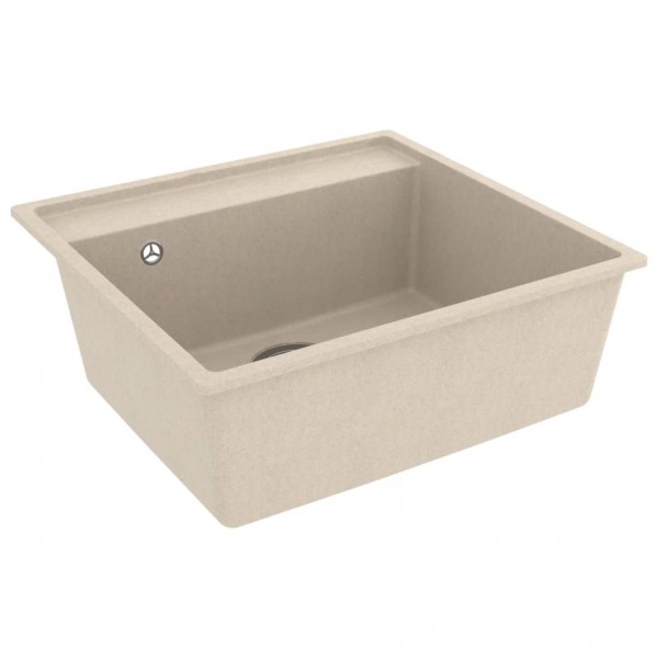 Fregadero de cocina con rebosadero granito beige M 4