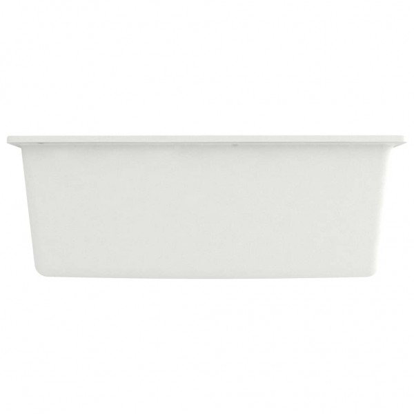 Lava-louça cozinha c/ orifício extravasamento granito branco M 5