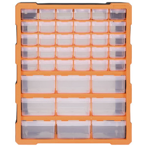 Organizador multicajones con 39 cajones 38x16x47 cm H
