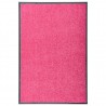 Tapete de porta lavável 60x90 cm rosa 1