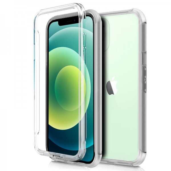 Funda COOL Silicona 3D para iPhone 12 / 12 Pro (Transparente Frontal + Trasera) D