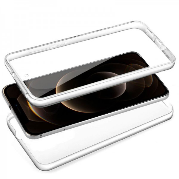 Fundação COOL Silicone 3D para iPhone 12 Pro Max (Border Transparent + Trasera) M 2