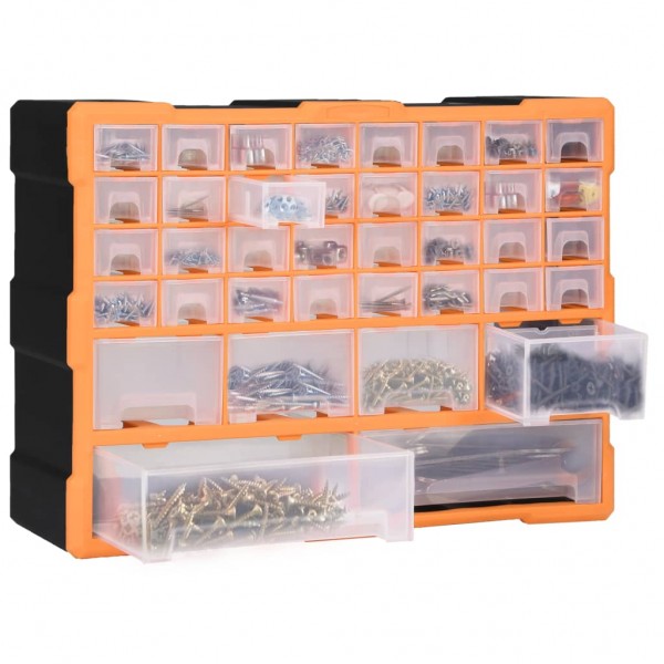 Organizador multicajones con 40 cajones 52x16x37.5 cm M 2