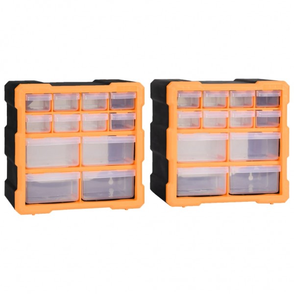 Organizadores multicajones con 12 cajones 2 uds 26.5x16x26 cm D