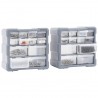 Organizadores multicajones con 12 cajones 2 uds 26.5x16x26 cm 2