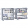Caixas organizadoras com 12 gavetas 2 pcs 26.5x16x26 cm 3