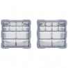 Organizadores multicajones con 12 cajones 2 uds 26.5x16x26 cm 4