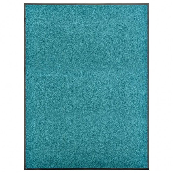 Felpudo lavable azul cian 90x120 cm D