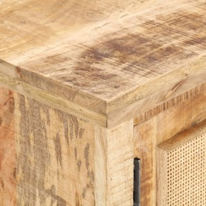 Mesa de centro 90x50x35 cm mangueira maciça e palhinha natural H