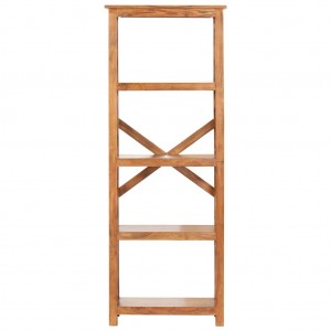 Estantería de madera maciza de acacia acabado miel 60x30x160 cm H