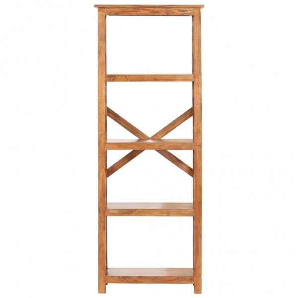 Estantería de madera maciza de acacia acabado miel 60x30x160 cm M 2