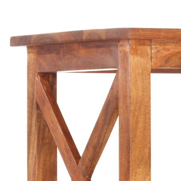 Estantería de madera maciza de acacia acabado miel 60x30x160 cm M 4