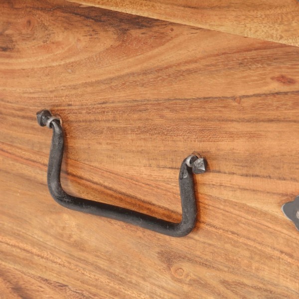 Baúl de madera maciza de acacia 40x40x40 cm M 3