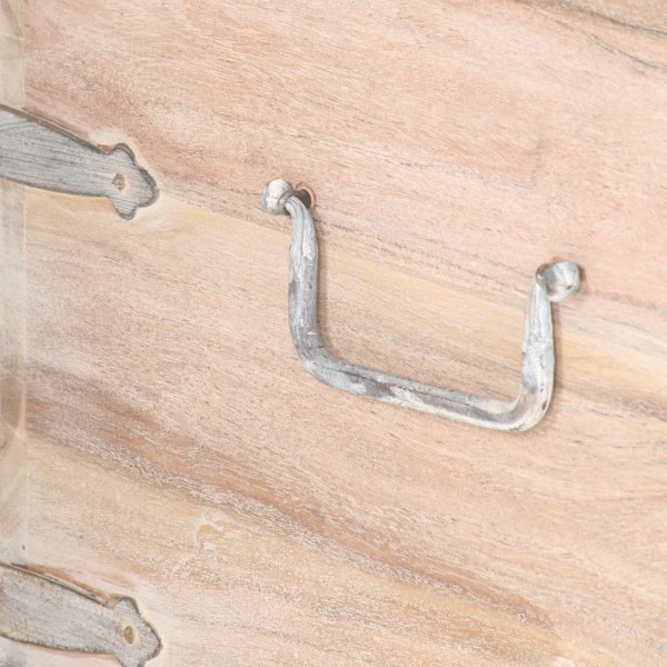 Baúl de madera maciza de acacia 40x40x40 cm M 3