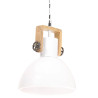 Candeeiro suspenso industrial redondo 25 W 30 cm E27 branco 2