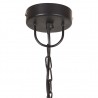 Lámpara colgante vintage redonda 25 W negra 31 cm E27 4
