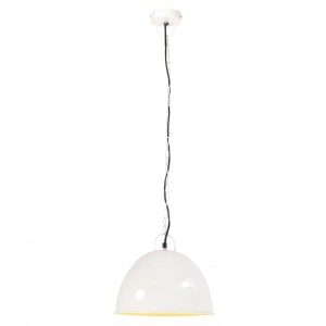 Lámpara colgante vintage 25 W blanca redonda 31 cm E27 H