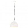 Lámpara colgante vintage 25 W blanca redonda 31 cm E27 2