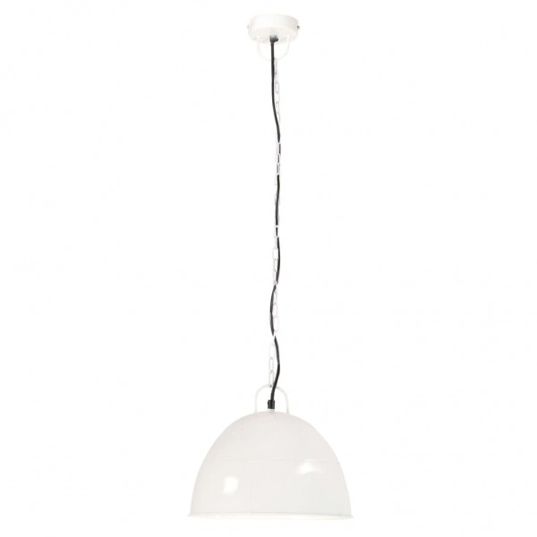 Candeeiro suspenso vintage indust. redondo 25W 31cm E27 branco M 3