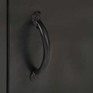 Mesita de noche de madera maciza de mango rugosa 40x30x52 cm H