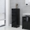 Armario de baño madera contrachapada negro 30x30x95 cm 1
